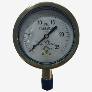 YE-150B不(bú)鏽鋼膜(mó)盒壓力(li)表