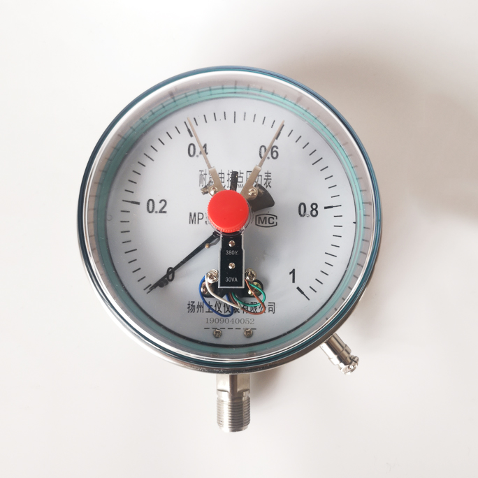 不(bú)鏽鋼電接點(dian)壓力表YXC-100B